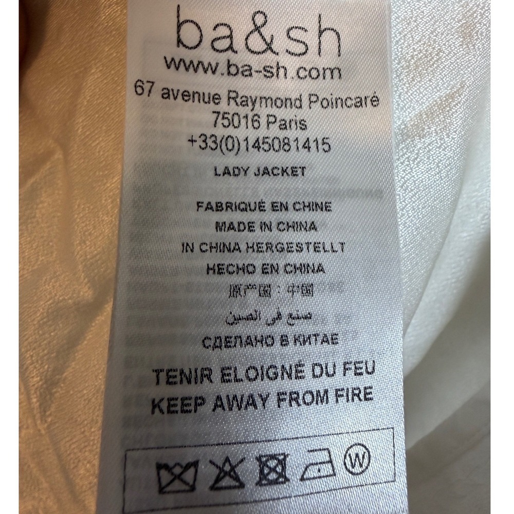 Ba&Sh Suga Jacket Wrap Kimono Style White *missing belt - Picture 5 of 7